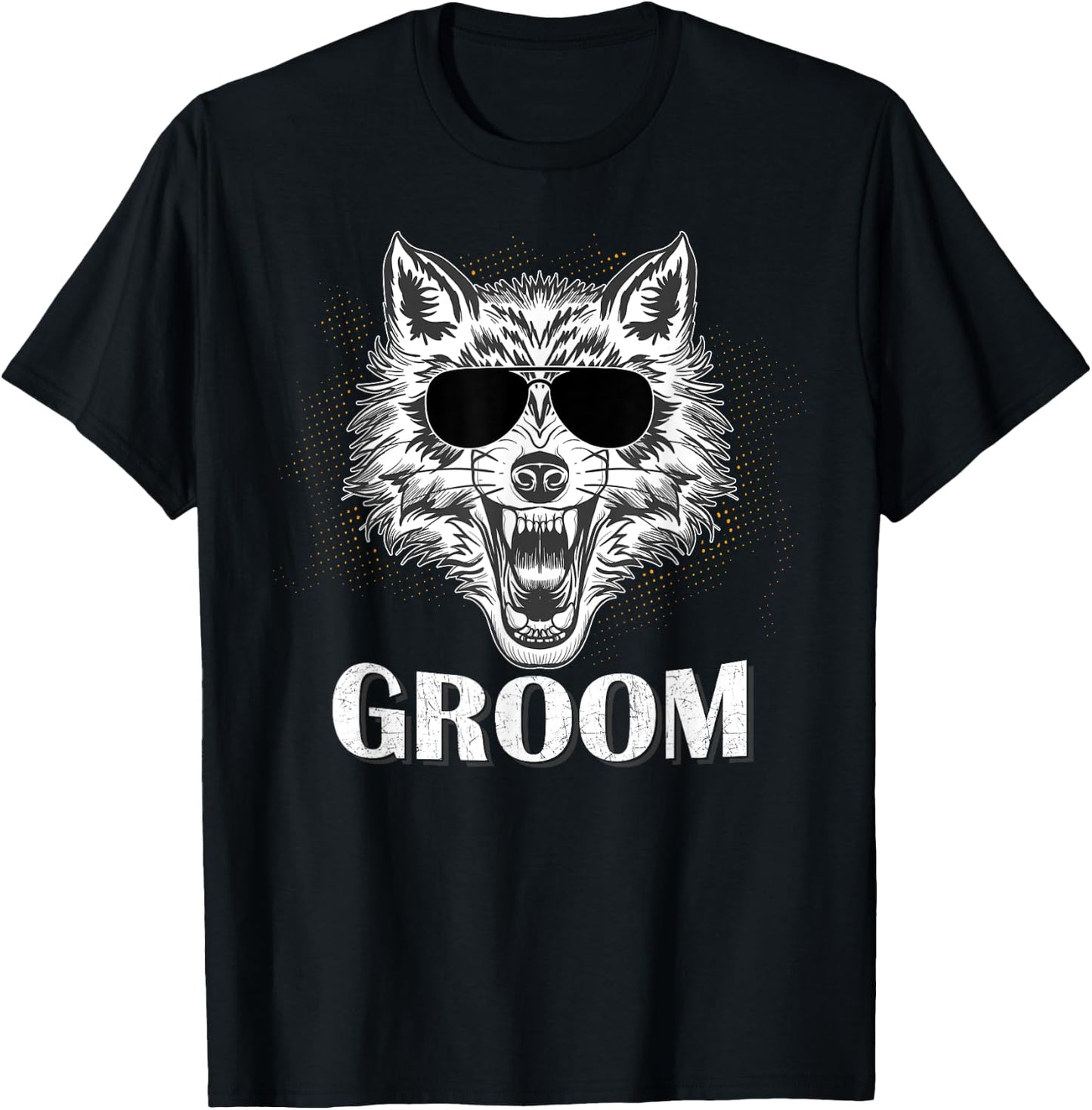 Groom Wolf Cool Bachelor Party T-Shirt - T-Shirt | Black