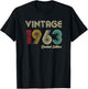 Vintage 1963 62nd Birthday Gift Men Women 62 Years Old T-Shirt - T-Shirt | Black