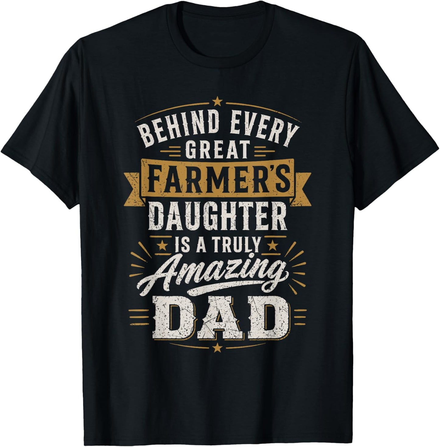 Farmer Daughter Amazing Dad - Farming Farmer Dad T-Shirt - T-Shirt | Black