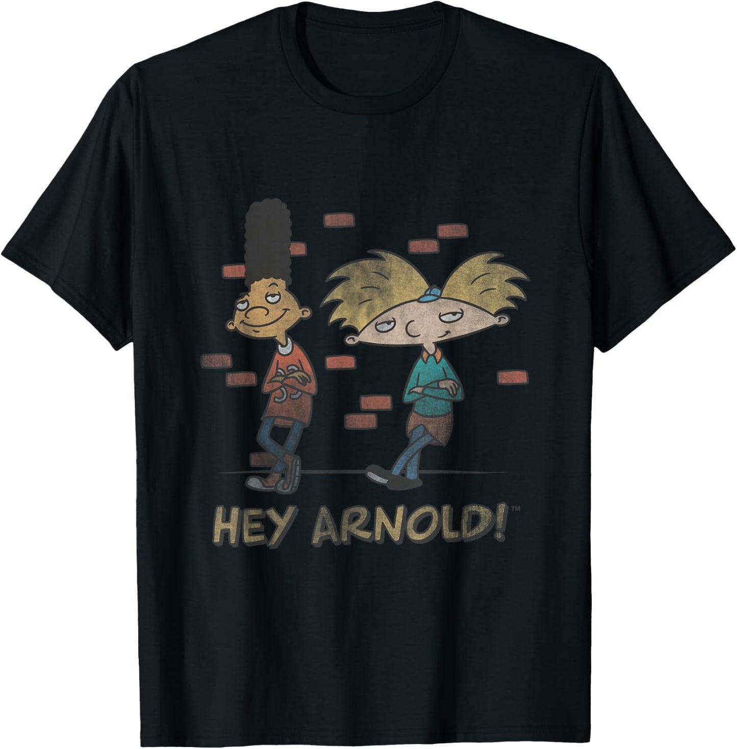 Nickelodeon Hey Arnold! Gerald and Arnold T-Shirt - T-Shirt | Black