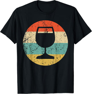 Wine Connoisseur Vintage Retro Wine Glass T-Shirt - T-Shirt | Black