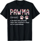 Floral Art Pawma Noun Definition Mama Grandma Dog Lovers T-Shirt - T-Shirt | Black