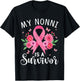 October Breast Cancer Support My Nonni Is A Survivor T-Shirt - T-Shirt | Black
