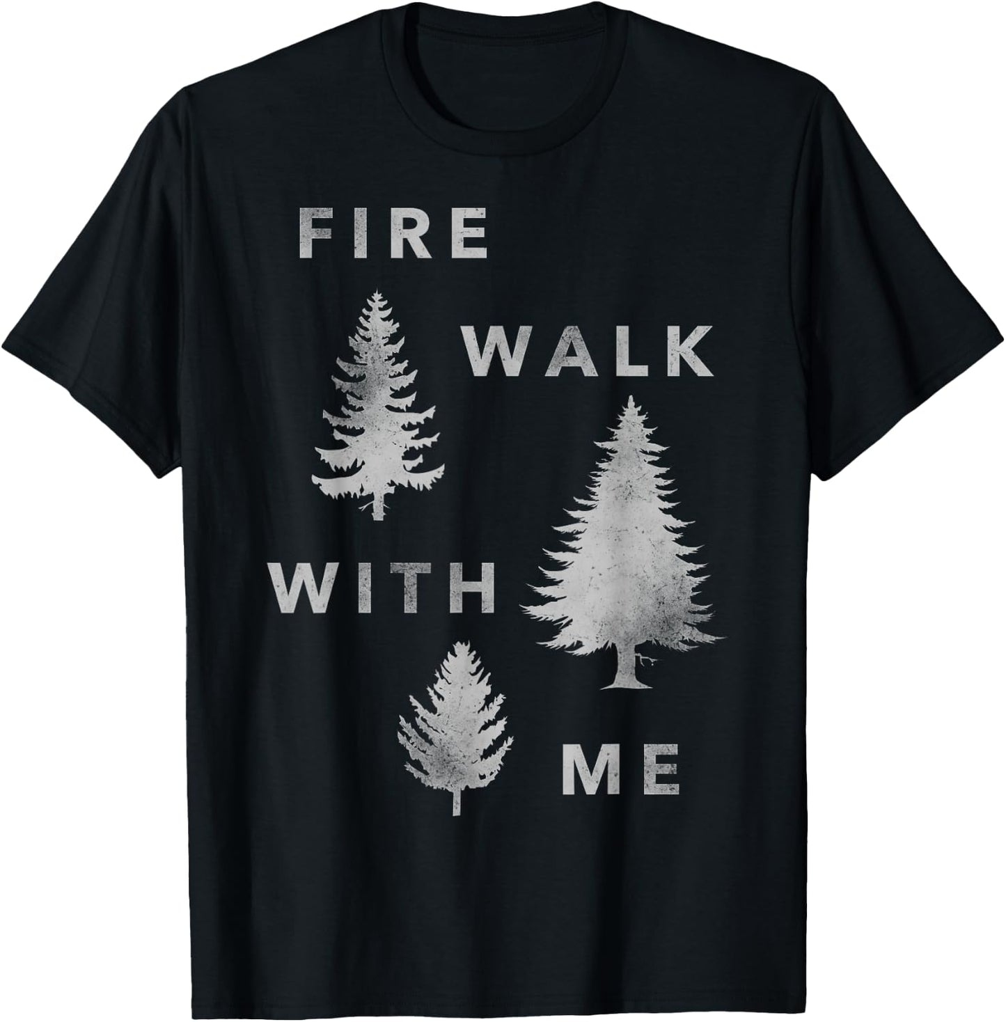 Twin Peaks Fire Walk With Me Tree Silhouette Graphic T-Shirt - T-Shirt | Black