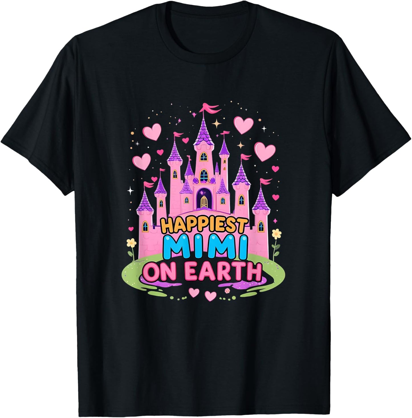 Happiest Mimi On Earth Matching Family Trip T-Shirt - T-Shirt | Black