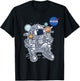 Astronaut Planet Ice-Cream NASA T-Shirt - T-Shirt | Black