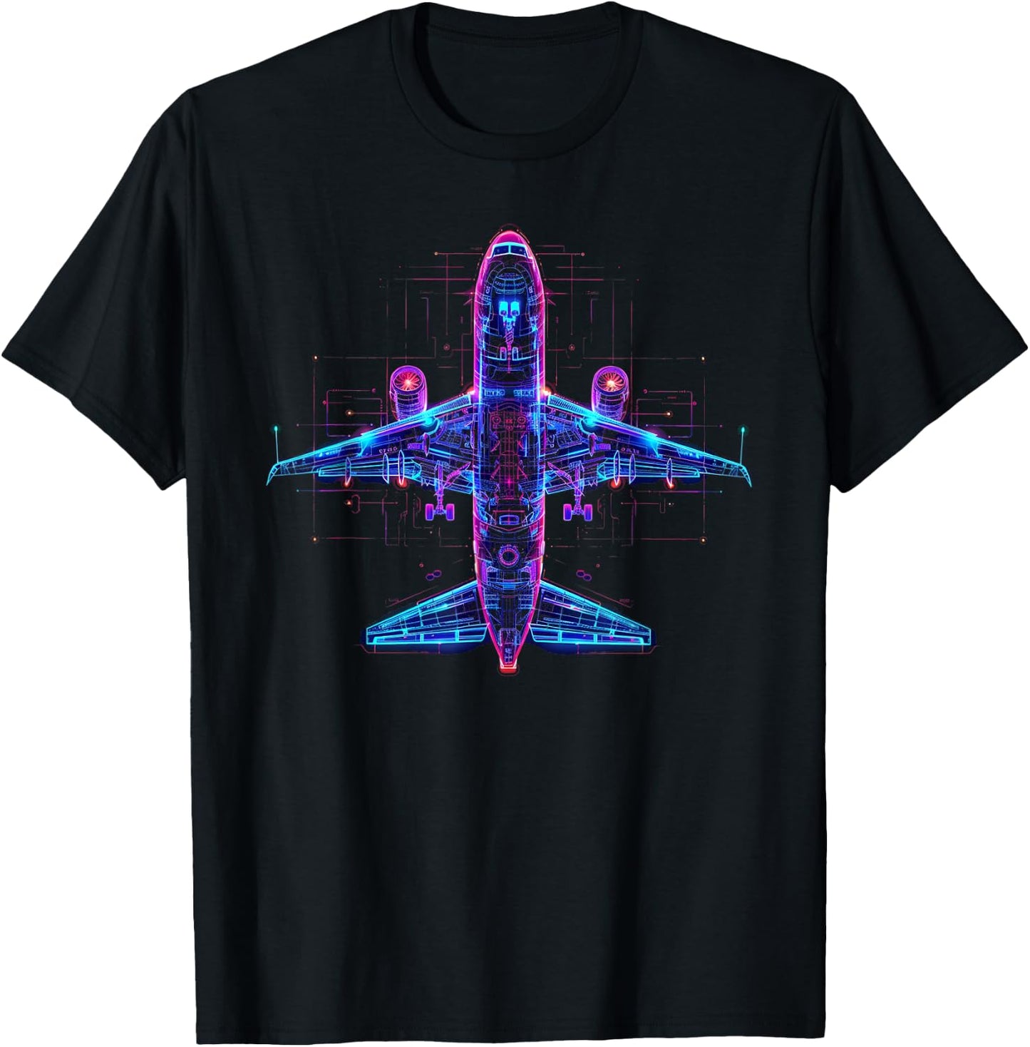 retro Vintage Commercial aircraft for Pilots and students T-Shirt - T-Shirt | Black