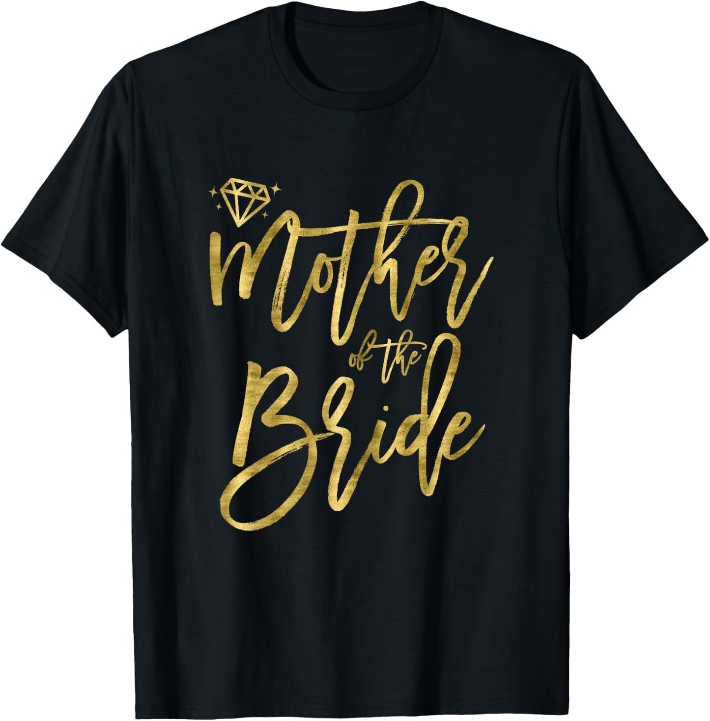 Bridal Party Shirts Dark Yellow Cute Mother of The Bride T-Shirt - T-Shirt | Black