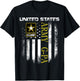 Vintage United States Army G-Pa With American Flag Gift Kids Men T-Shirt - T-Shirt | Black