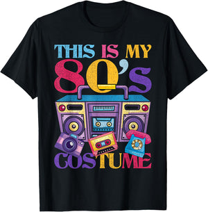 Eighties Music 1980s Generation 80s Costume Party Retro 80s T-Shirt - T-Shirt | Black