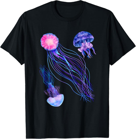 Retro Jellyfish T-Shirt - T-Shirt | Black