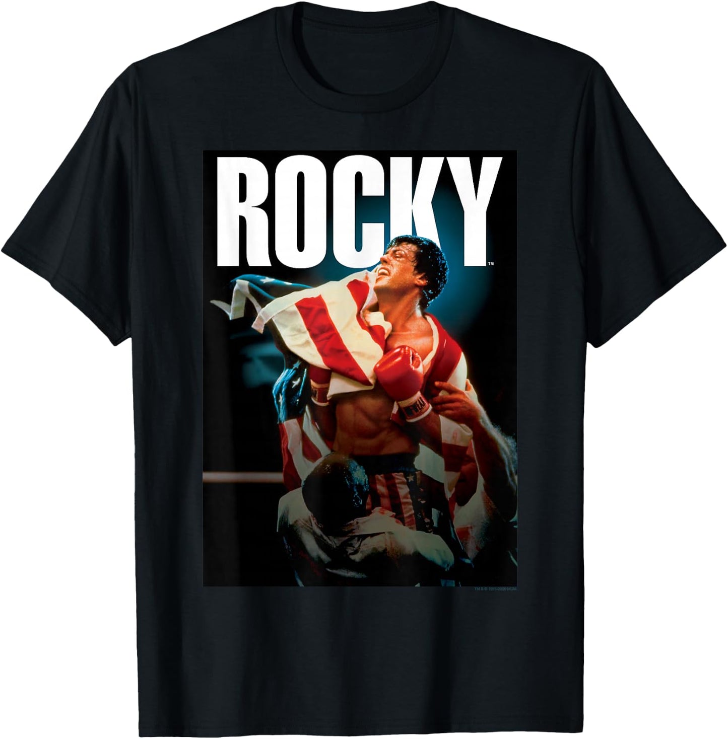 Rocky IV American Flag Portrait Small T-Shirt - T-Shirt | Black