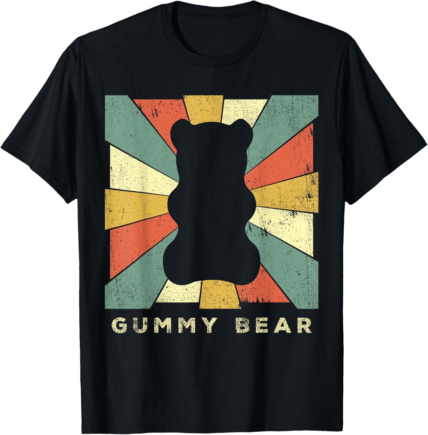 Vintage Gummy Bear Retro Gift T-Shirt - T-Shirt | Black