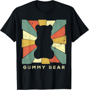 Vintage Gummy Bear Retro Gift T-Shirt - T-Shirt | Black