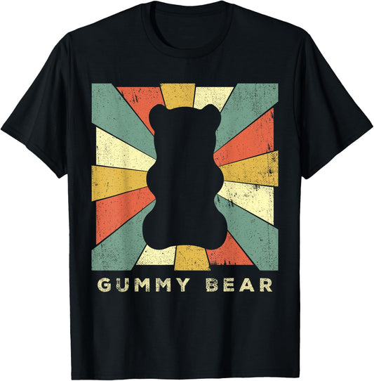 Vintage Gummy Bear Retro Gift T-Shirt - T-Shirt | Black