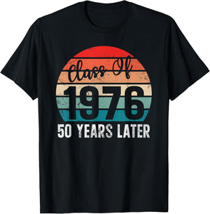 Vintage Class of 1976 76 Reunion High School Alumni Matching T-Shirt - T-Shirt | Black