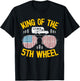 King Of The 5th Wheel American Flag Fifth Wheel Camper T-Shirt - T-Shirt | Black