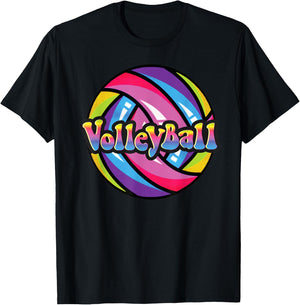 Volleyball Shirts for College Women & Teen Girls T-Shirt - T-Shirt | Black