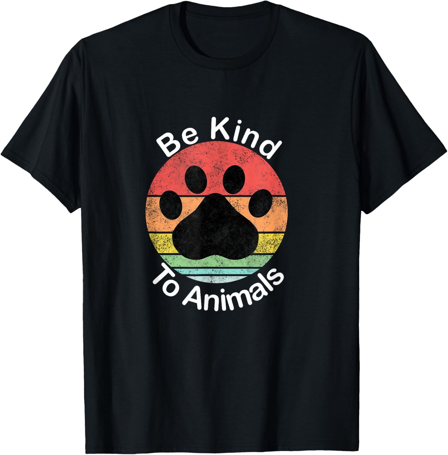 Be Kind To Animals - Vintage Retro, May Be Kind To Animals T-Shirt - T-Shirt | Black