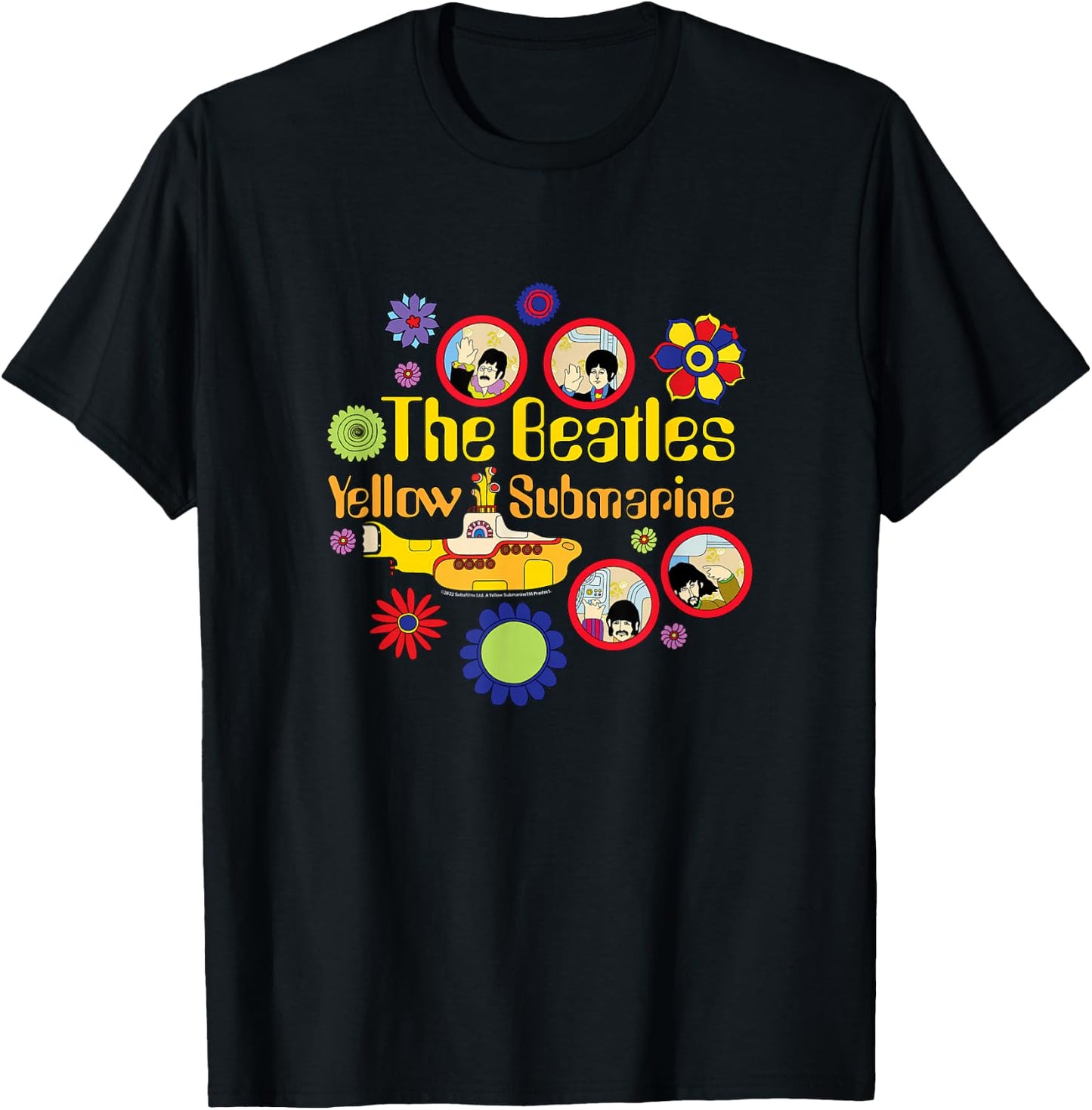 The Beatles - Yellow Submarinemarine Circles T-Shirt - T-Shirt | Black