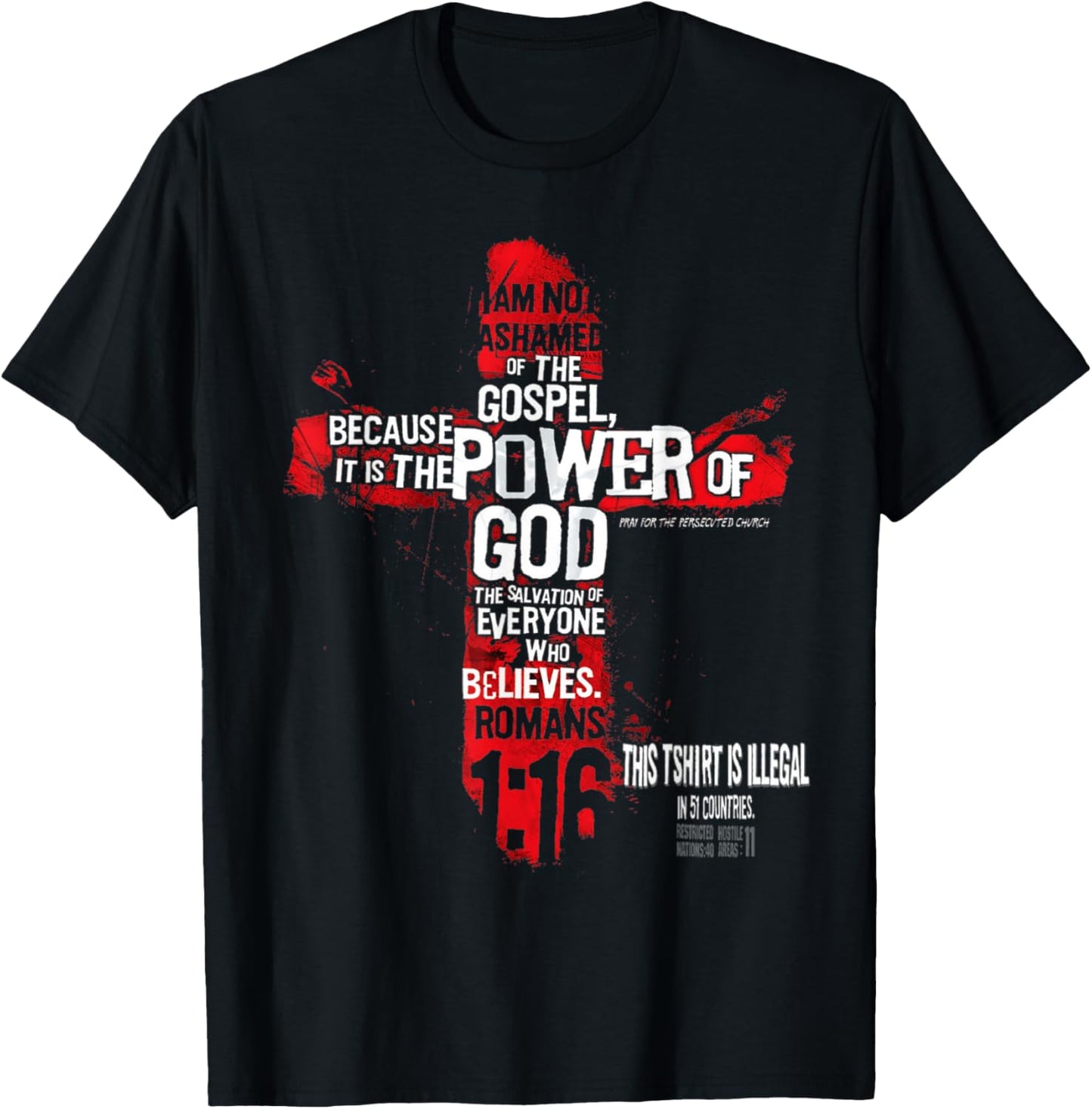This Shirt is Illegal in 51 Countries Christian T-Shirt - T-Shirt | Black