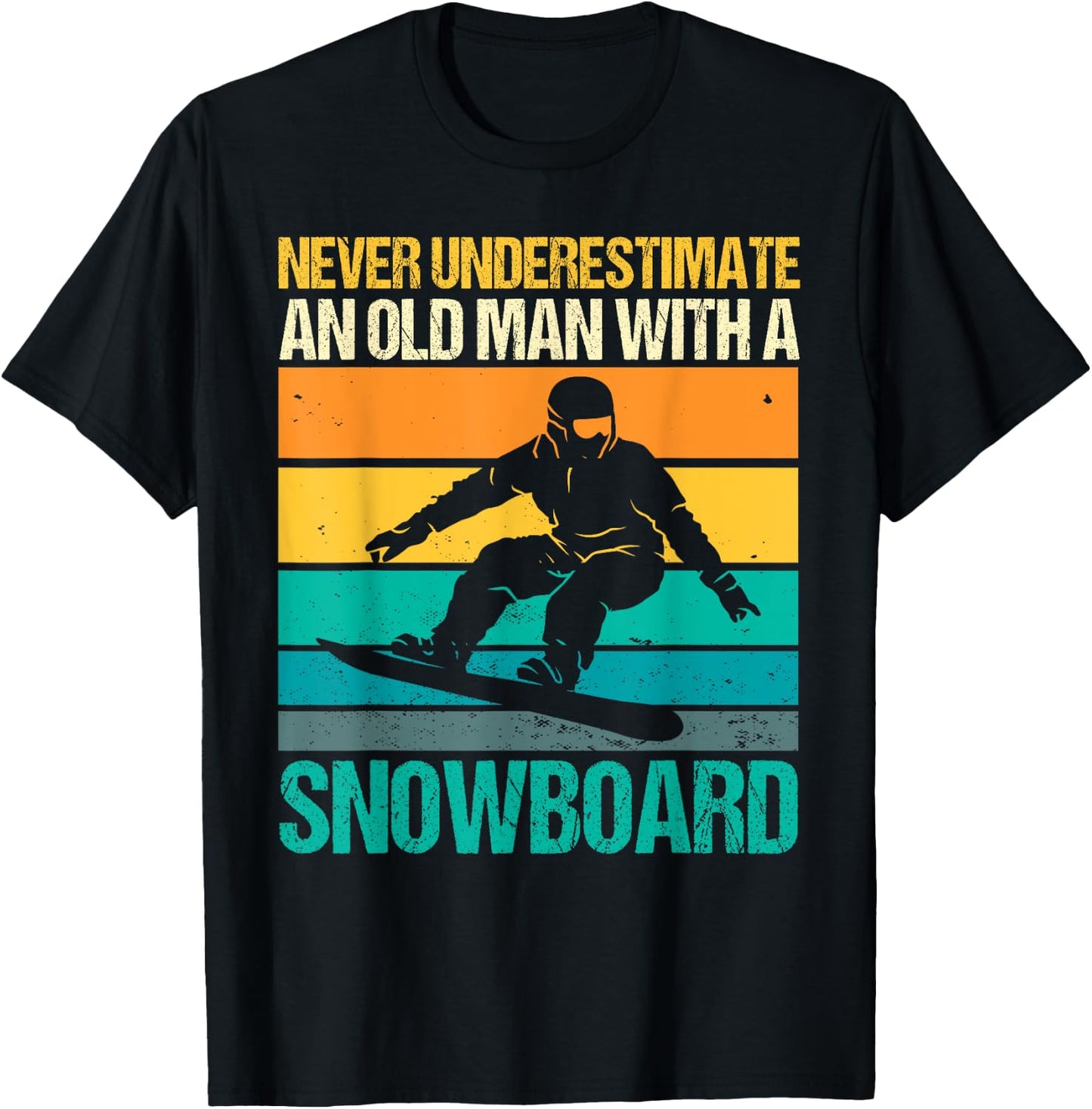 Snowboarding Granddad Snowboard Winter Sport Snowboarder T-Shirt - T-Shirt | Black
