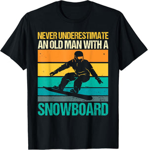 Snowboarding Granddad Snowboard Winter Sport Snowboarder T-Shirt - T-Shirt | Black