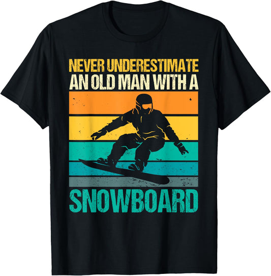 Snowboarding Granddad Snowboard Winter Sport Snowboarder T-Shirt - T-Shirt | Black