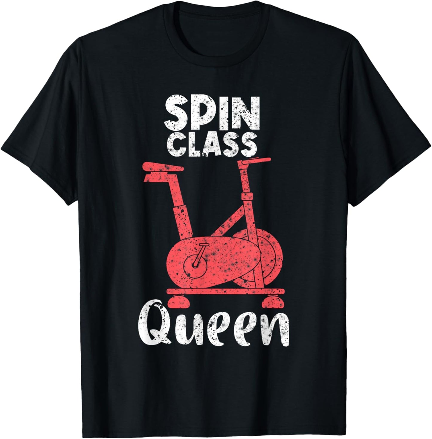 Spin Class Queen Funny Spinning Class Fitness Exercise T-Shirt - T-Shirt | Black