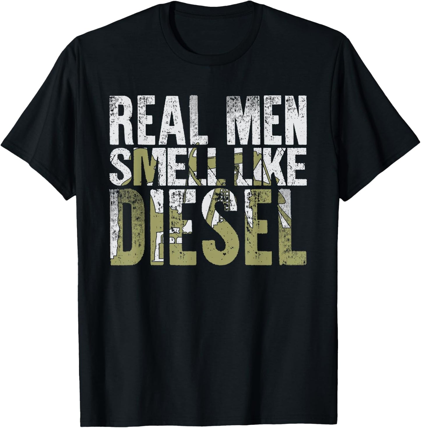 Real Men Smell Like Diesel Funny T-Shirt - T-Shirt | Black