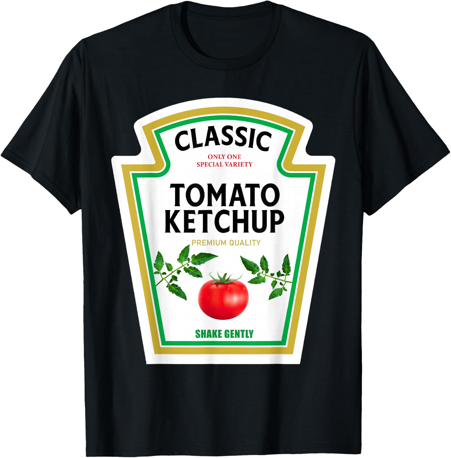 Ketchup Halloween 2024 Costume Matching Mustard Condiments T-Shirt - T-Shirt | Black