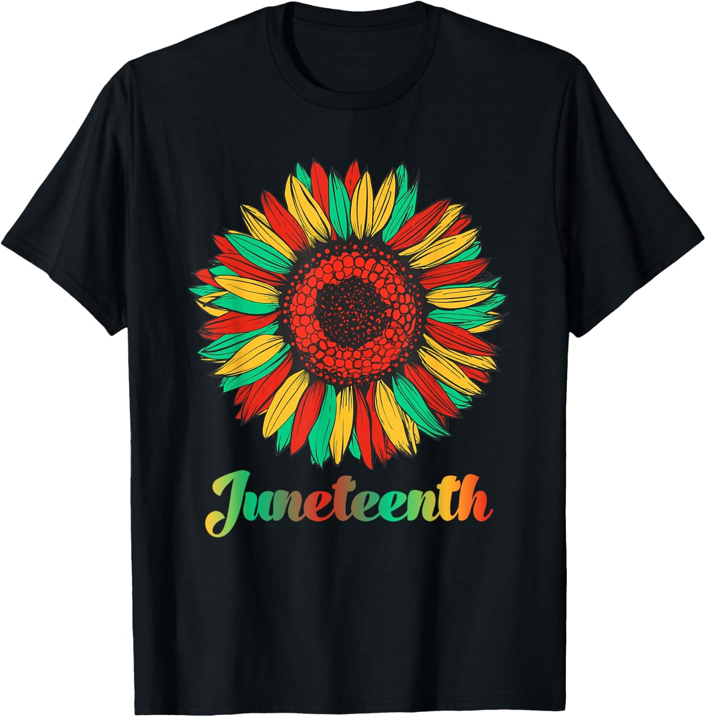 Sunflower Fist Juneteenth Black History African American T-Shirt - T-Shirt | Black