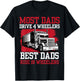 Best Dad Ever Trucker Papa Daddy Truck Driver Fathers Day T-Shirt - T-Shirt | Black