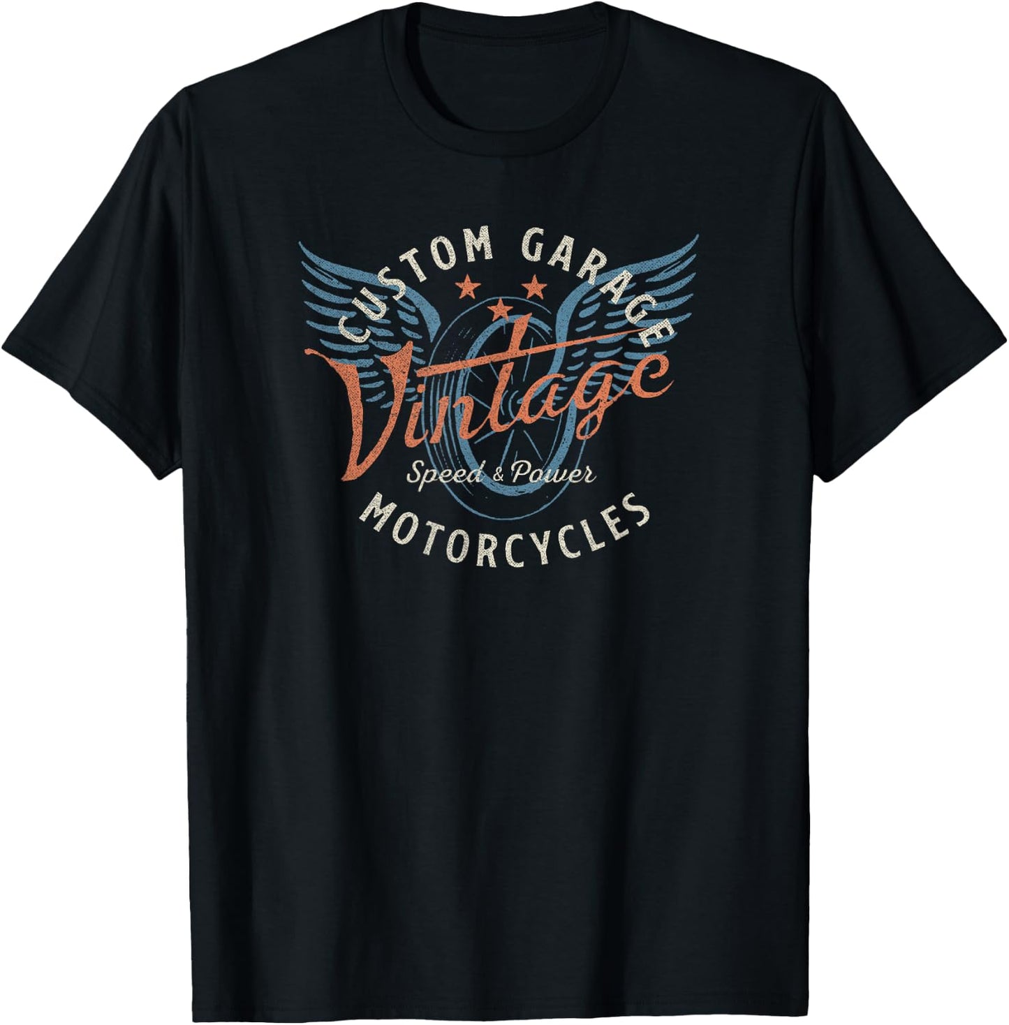 Trendy Custom Garage Vintage Motorcycles Logo T-Shirt - T-Shirt | Black