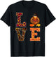 Funny thanksgiving turkey love apparel women men T-Shirt - T-Shirt | Black