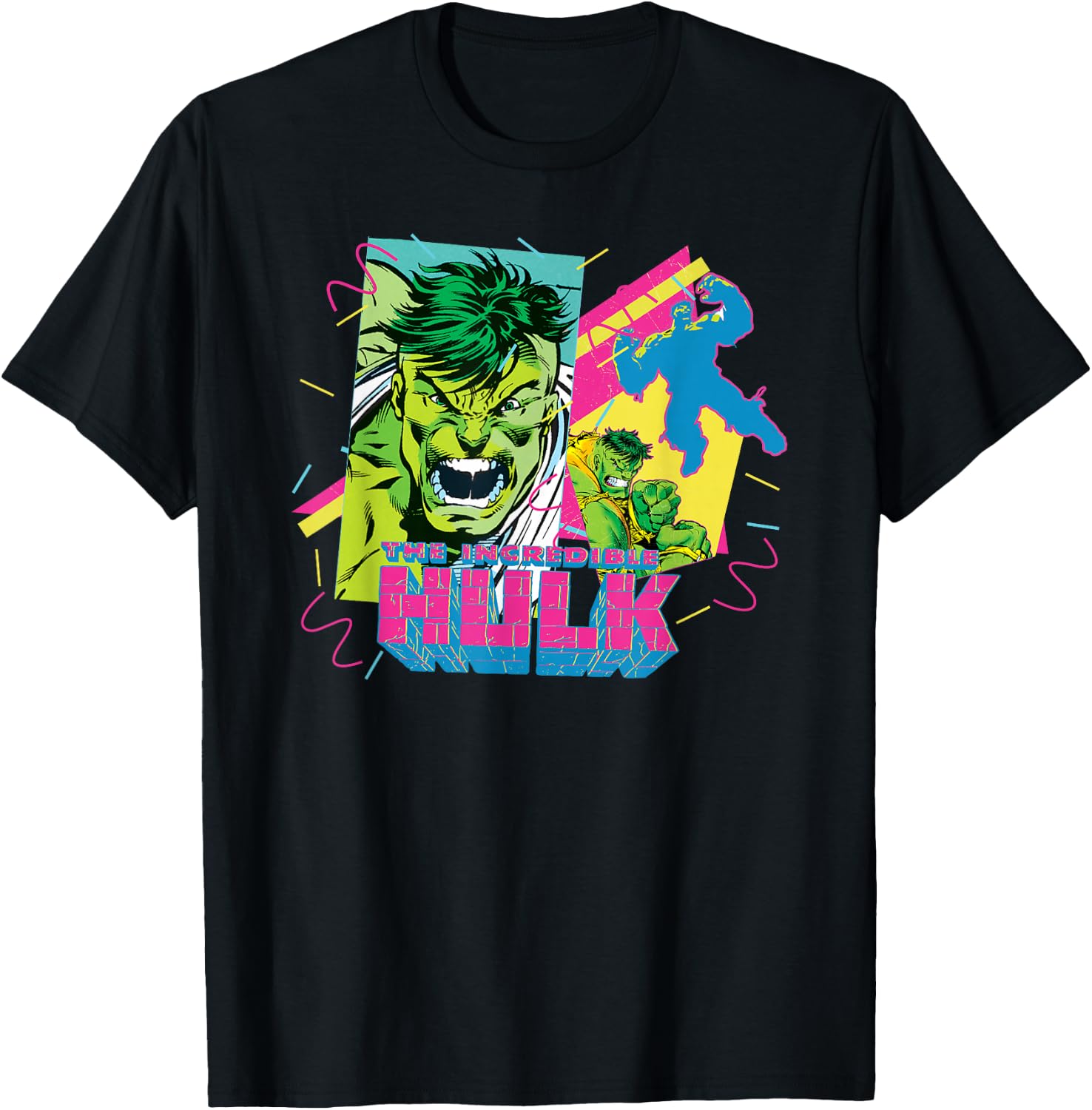 Marvel The Incredible Hulk Retro 90s T-Shirt - T-Shirt | Black