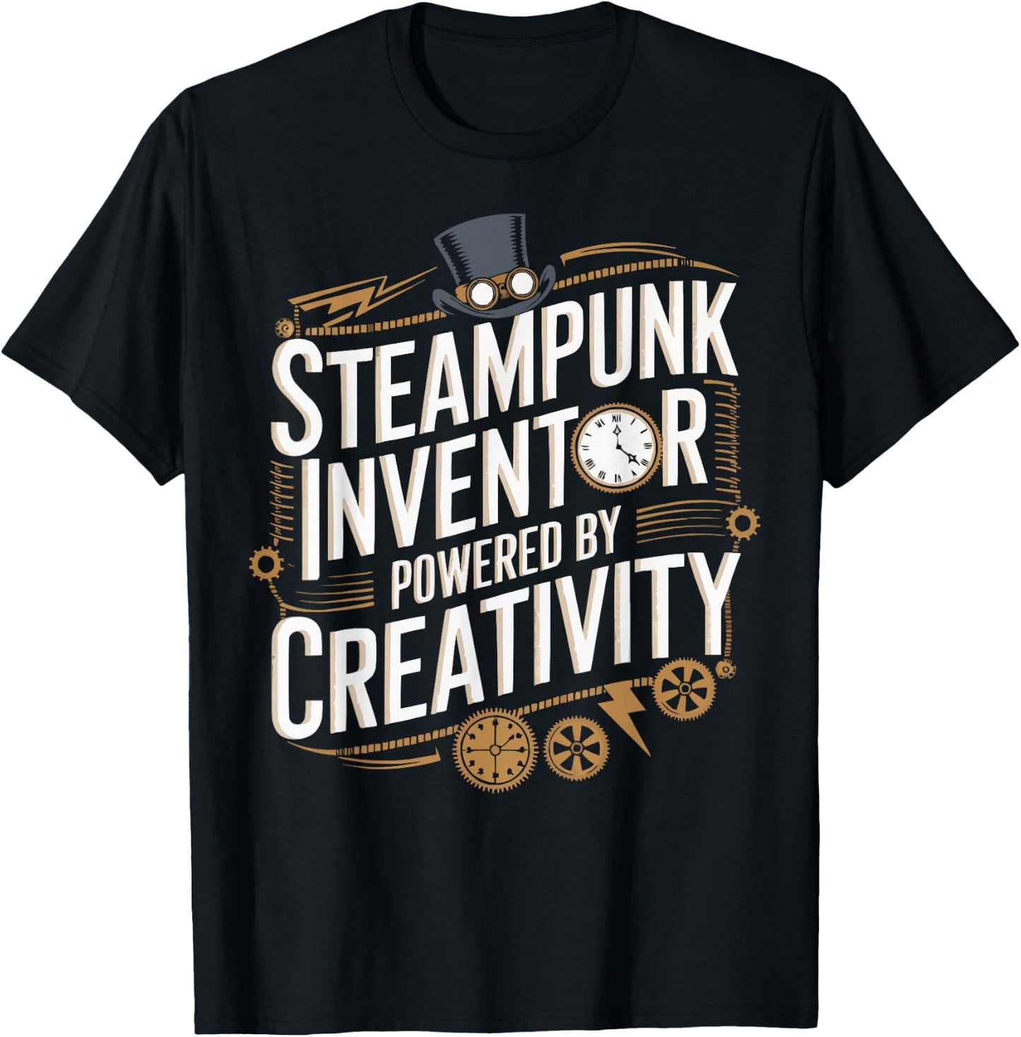 Steampunk Lover Clockwork Steampunk Gears Steam Mechanical T-Shirt - T-Shirt | Black