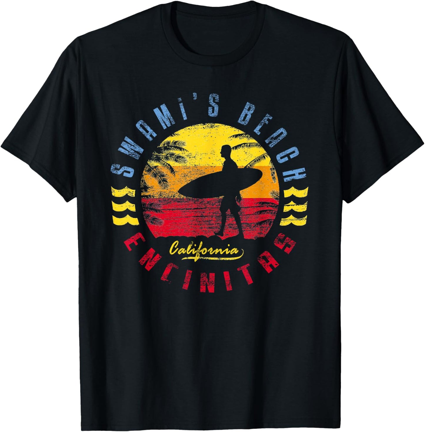 Swami's Beach | Surfing T-Shirt - T-Shirt | Black
