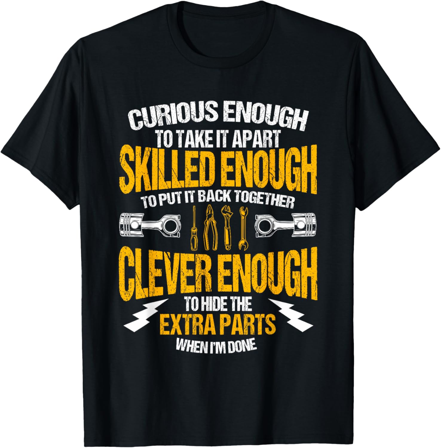 Funny Car Mechanic Gift Mechanic Tool Tuner T-Shirt - T-Shirt | Black