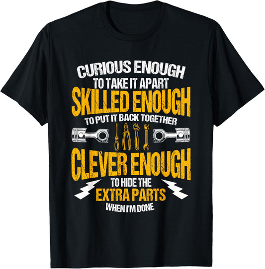 Funny Car Mechanic Gift Mechanic Tool Tuner T-Shirt - T-Shirt | Black
