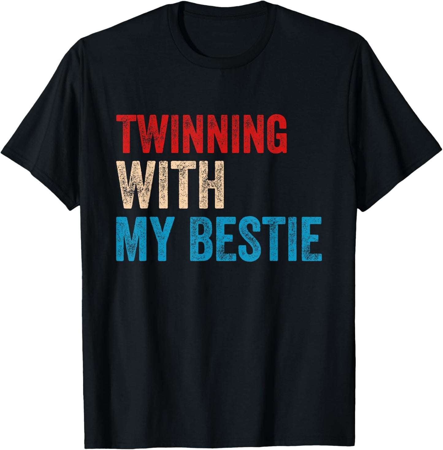 Twinning with My Bestie Boy Spirit Week Twin Day Best Friend T-Shirt - T-Shirt | Black