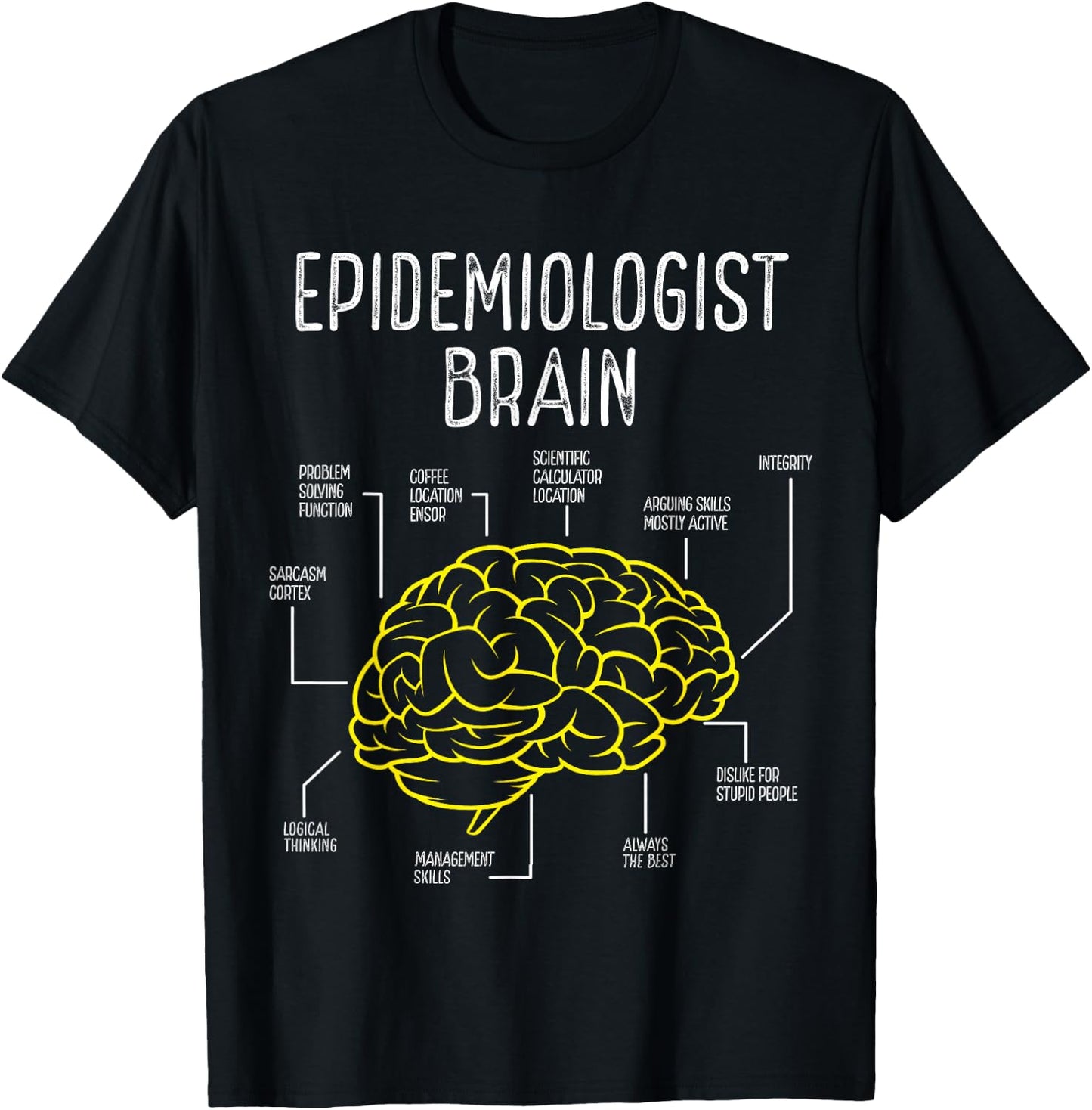 Epidemiologist Brain Public Health Doctor Epidemiology T-Shirt - T-Shirt | Black