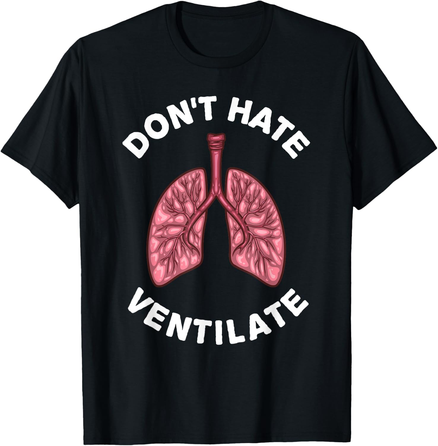 Funny Respiratory Therapy RT Art Men Women Lung Doctor T-Shirt - T-Shirt | Black