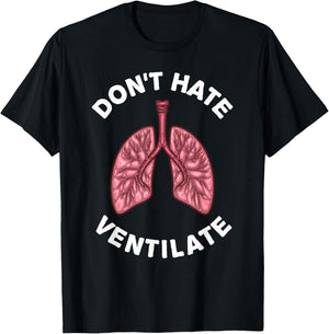 Funny Respiratory Therapy RT Art Men Women Lung Doctor T-Shirt - T-Shirt | Black
