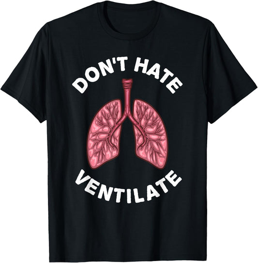 Funny Respiratory Therapy RT Art Men Women Lung Doctor T-Shirt - T-Shirt | Black