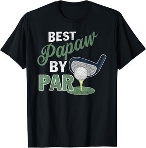 Best Papaw By Par Fathers Day Golf Sports T-Shirt - T-Shirt | Black