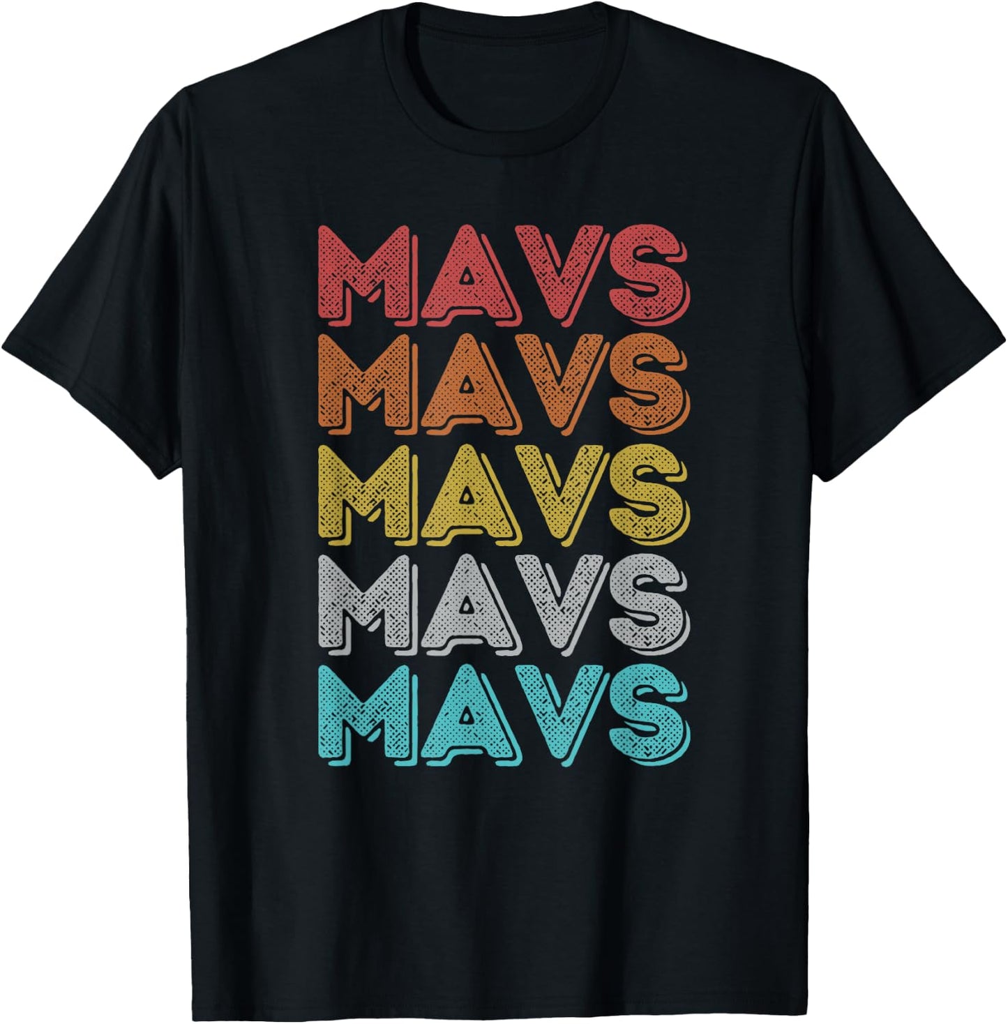 Vintage Retro Mavs T-Shirt - T-Shirt | Black