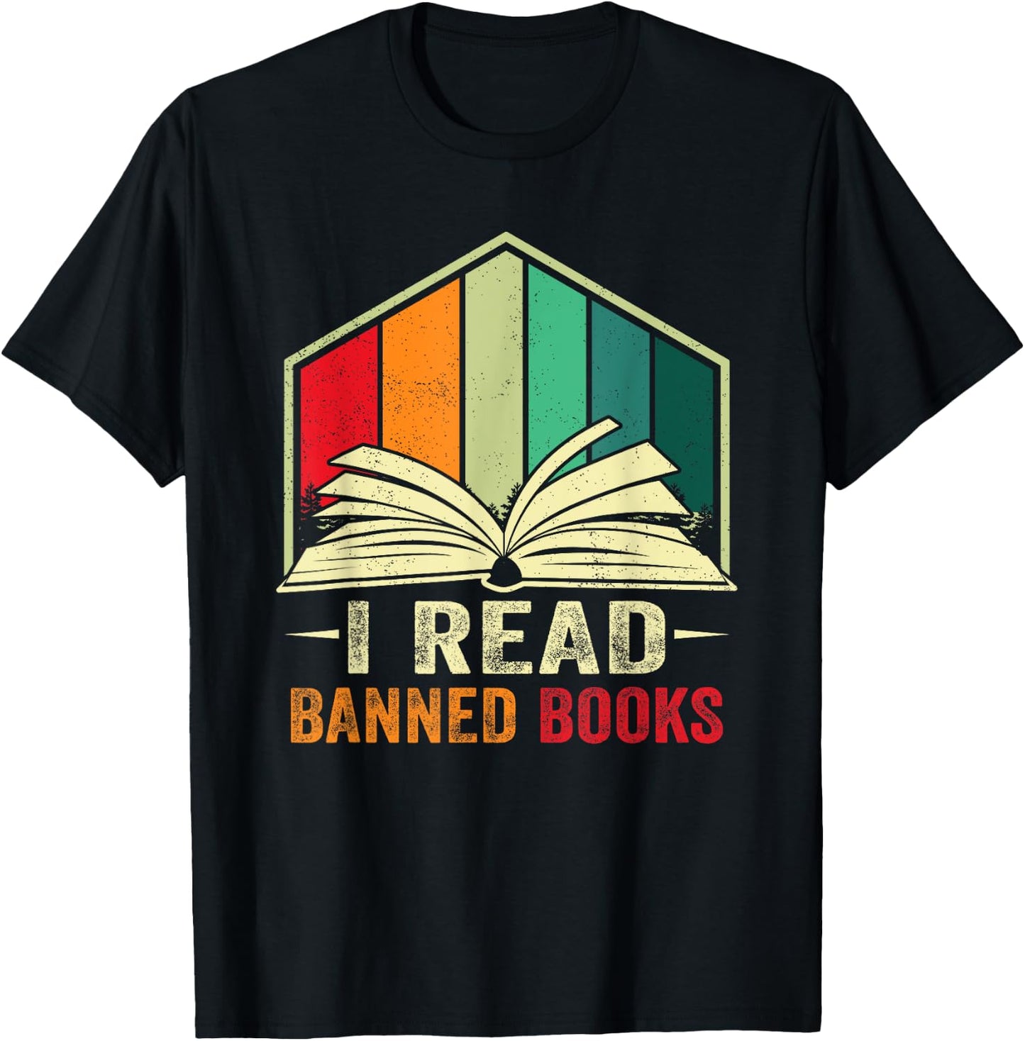 I Read Banned Books Week Librarian Freedom Reader Nerd Men T-Shirt - T-Shirt | Black