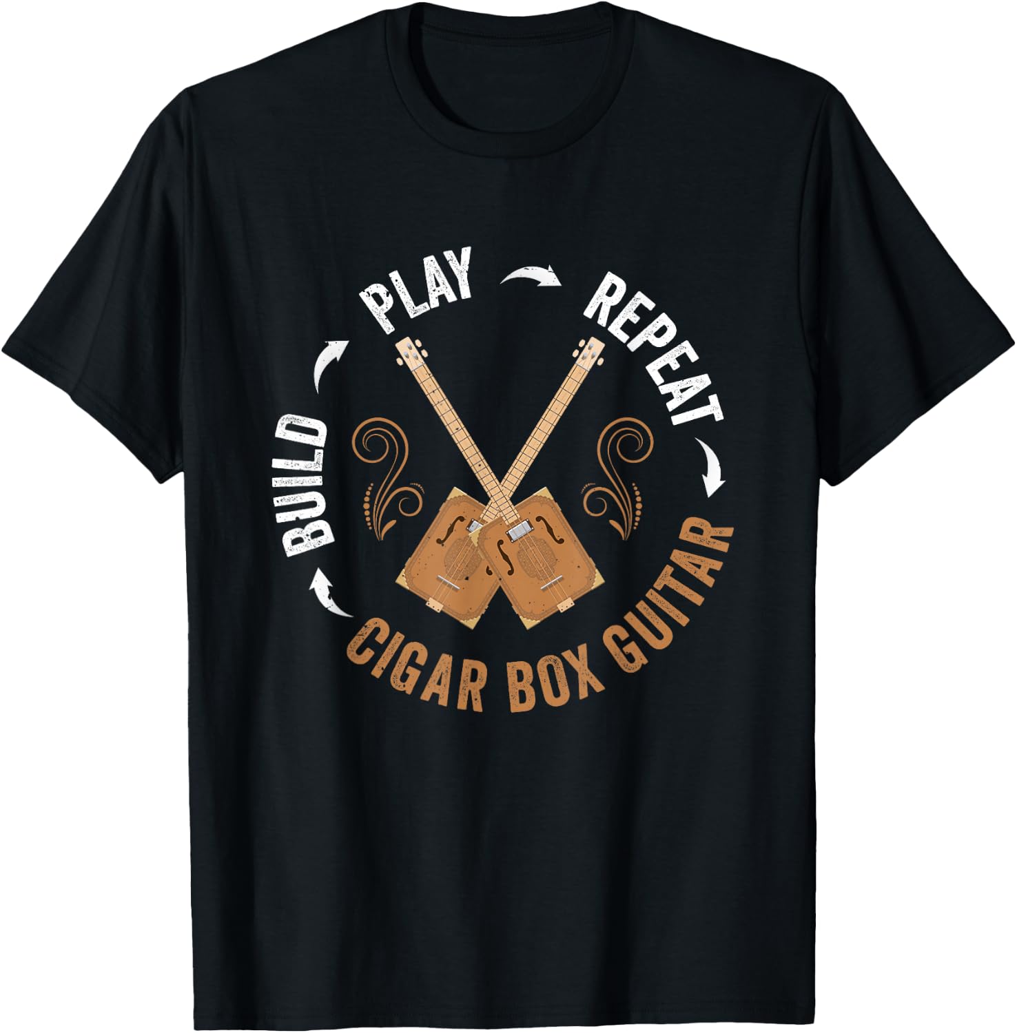 Cigar Box Guitar Cigar Box Guitar T-Shirt - T-Shirt | Black