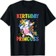 Birthday Princess Shirt Girl Kids Women Dabbing Unicorn Girl T-Shirt - T-Shirt | Black